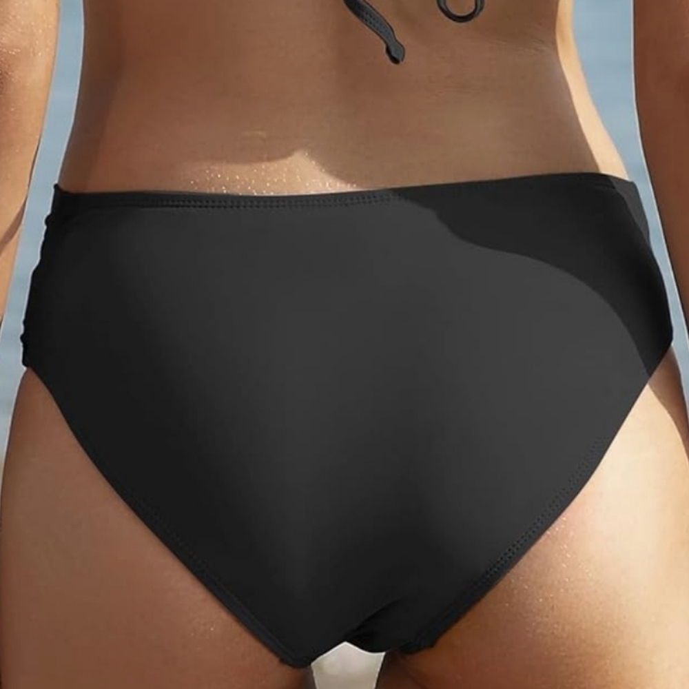SHEKINI Women's Bottom Twist Front Cheeky Ruched Swimsuit NWT Size M - Picture 3 of 9